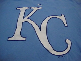 MLB Kansas City Royals Major league Baseball Fan Blue T Shirt L - £11.77 GBP