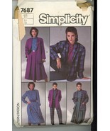 Vintage 1980&#39;s Simplicity 7687 Misses Blouse, Skirt, Pants, Jacket Size ... - £3.14 GBP