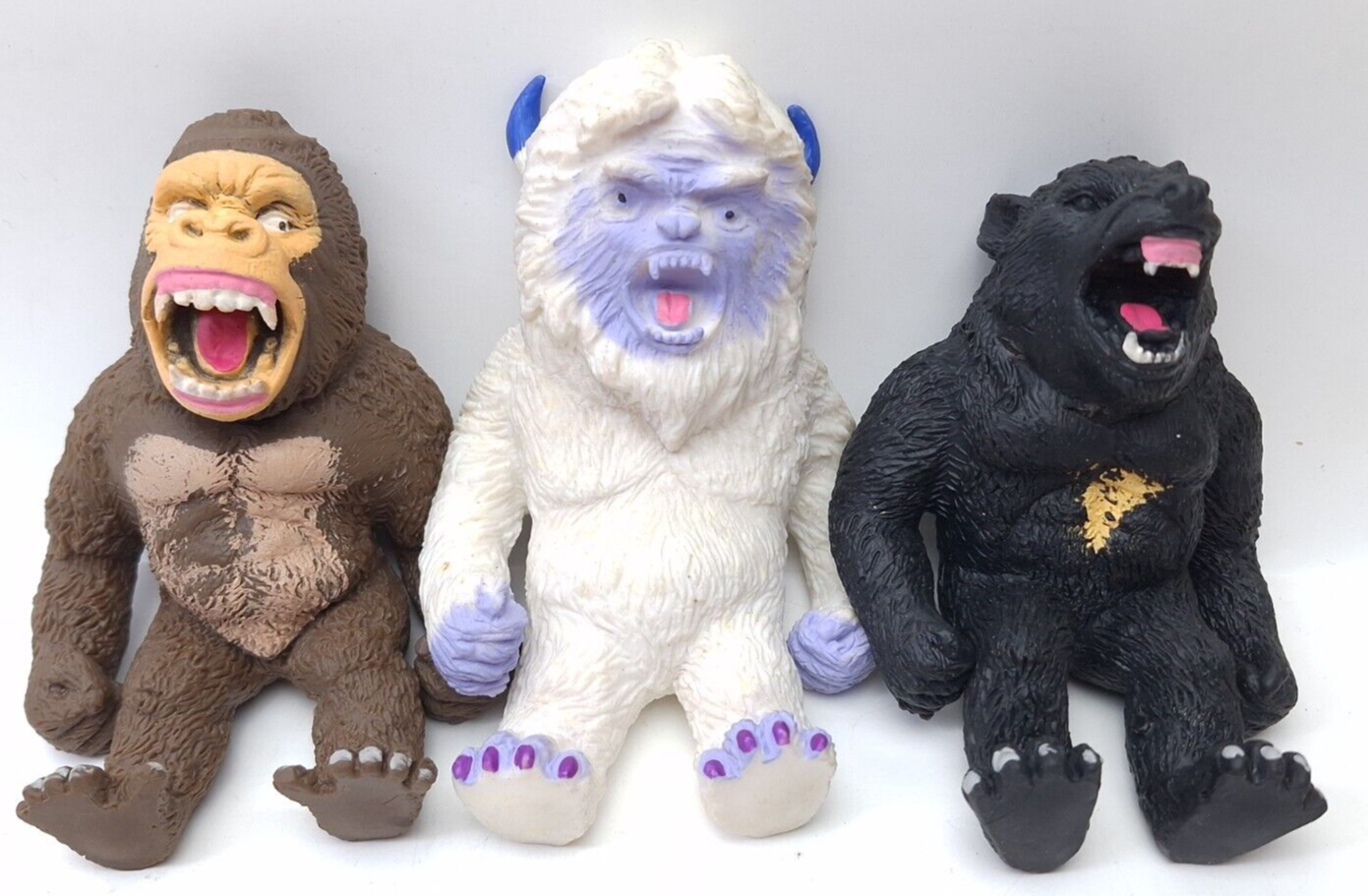 Vintage Stretch Monster Mold Monster Wolf Man King Kong Gorilla lot 3 - $10.19
