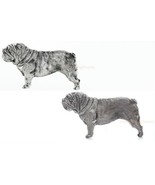 Bulldog Dog Pet Grillie Auto Truck Car Grille Ornament Antiqued Nickel O... - $81.48 CAD