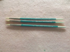 3 Marx Paint Glaze Brushes - Palette Rounds USA by Duncan #1 - $3.25