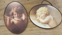 Lot Of 2 Angel Cupid Prints Wall Flue Cover Repro Frames Bessie Pease Gutman - £30.72 GBP