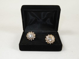 Men J.Valintin Cufflinks With Bold Stones Plated Gold Vito Rofolo V45-2 image 3