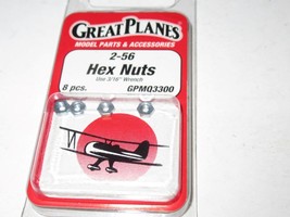 GREAT PLANES- PACKAGE OF 2-56 HEX NUTS-  8 PIECES- NEW- B11R - $1.39