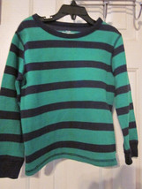 NWT - OshKosh B’gosh Boy&#39;s Size 2T Green &amp; Navy Striped Thermal Long Sleeve Top - £11.71 GBP