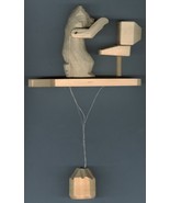WOODEN BEAR &amp; COMPUTER ON PADDLE - £15.16 GBP
