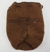 Pflueger Supreme Fishing Reel Leather Bag Only Bull Dog Logo No. 1573 - £11.86 GBP