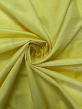 Lemon Yellow Poly Raw Silk Faux Dupion 100% Polyester Upholstery - TSF41 - £4.87 GBP+