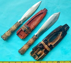 Set of 2 Hinalung  Ifugao Igorot tribal knife dagger blade hand made Phi... - $137.00