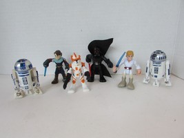 Lot of 6 Hasbro LFL 2004 2011 Star Wars Darth Vader Han Action Toy Figures Lot26 - £5.41 GBP