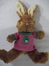 Galerie 8&quot;  Brown Bunny Plush with Green M&amp;M Shirt -Like New - £11.98 GBP