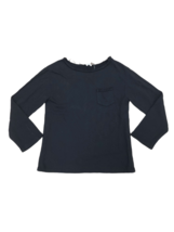 HELMUT LANG Womens Sweatshirt Raw Detail Sweatshirt Solid Black Size S H06HW501 - £139.15 GBP