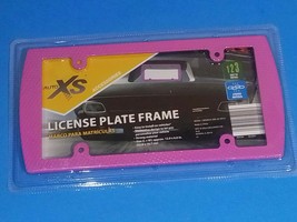 1PC Steel Looks Plastic License Plate Frame Personalize Easy On Strong Pink Colo - £7.37 GBP