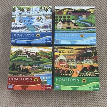 Lot of 4 HOMETOWN COLLECTION 1000 Piece Jigsaw Puzzles Heronim - $27.69