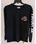 Pirana Joe Jamaica Black T-Shirt Double Sided Fish Size Medium Long Sleeve  - $20.33 CAD