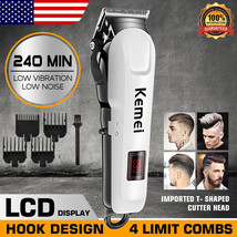  Kemei Professional Hair Clippers Trimmer Kit Men Cutting Machine Barber... - $24.85
