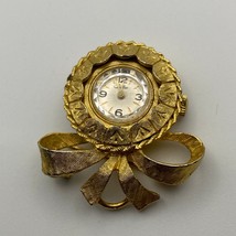 Vintage Gold Tone Chateau Lady&#39;s Watch Brooch Lapel Pin - $500.03 MXN