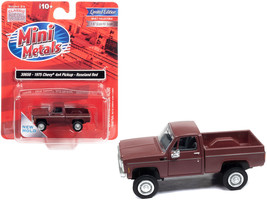 1975 Chevrolet 4x4 Pickup Truck Roseland Red 1/87 HO Scale Model Car Classic Met - £24.77 GBP