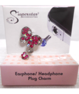 Superstar Accessry Earphone/Headphone Plug Charm Rhinestone Butterfly 3.... - £7.98 GBP