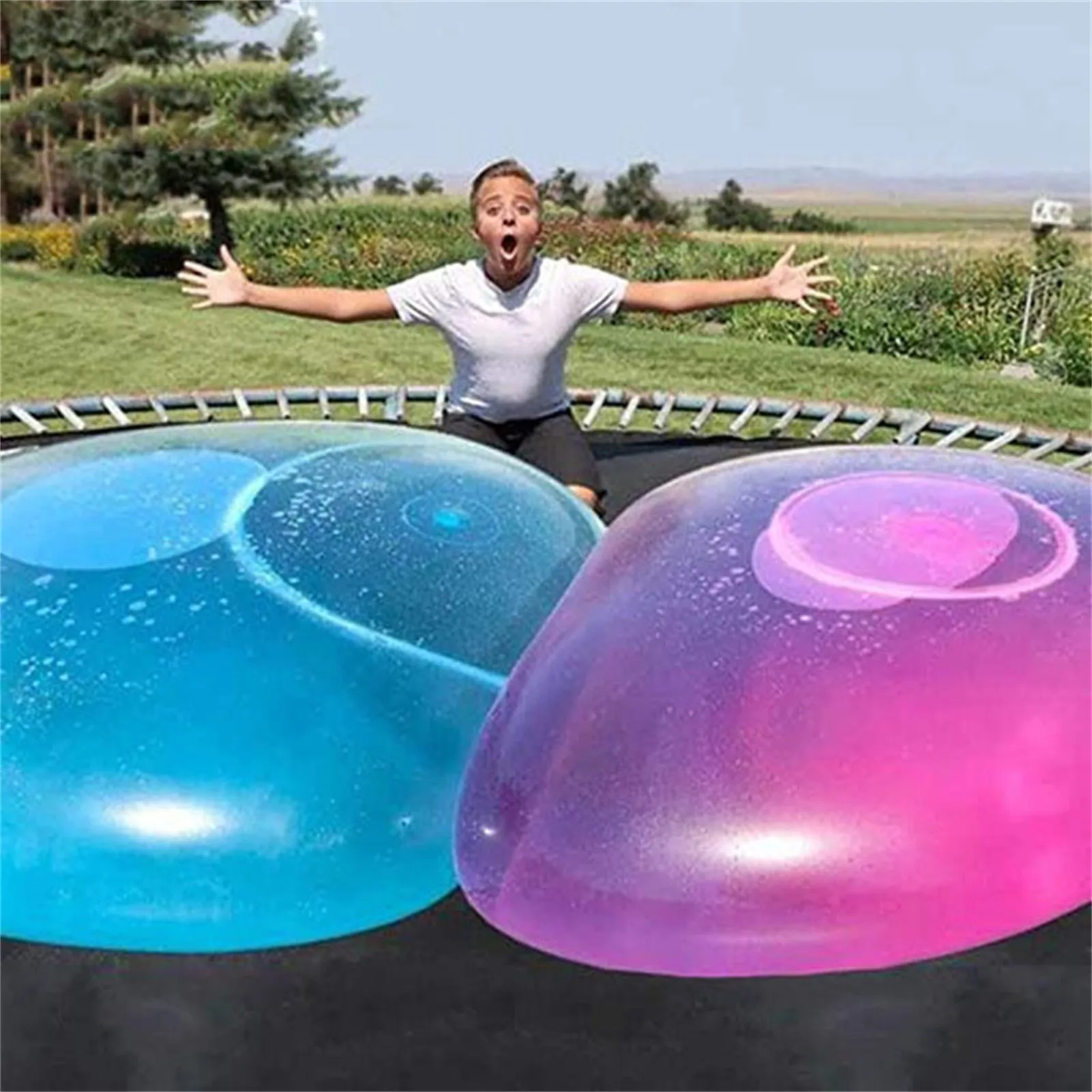 40/50/70/120cm Children Outdoor Soft Air Water Filled Bubble Ball Blow  - £9.68 GBP+