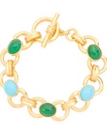 Ben Anum Gold plated Gemstone Bracelet New - $158.39