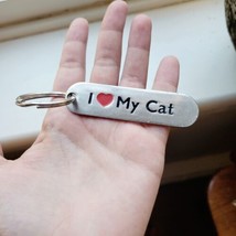 Vintage Russ I Love My Cat Keychain - $24.99
