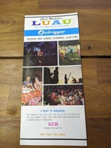 Chuck Machados Luau On The Beach At Waikiki Outrigger Hotel Flyer - $39.60