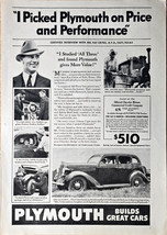 Plymouth Build Great Cars great of price and performance - 1936 Vintage ... - $11.64