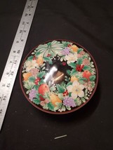 Mikasa Festive Wreath Trinket Box Holly Maxima Japan Porcelain FX071 Round - £7.58 GBP