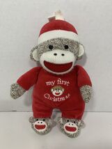 Baby Starters Sock Monkey My First Christmas small plush red stuffed rat... - $4.89