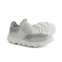 Ecco Women&#39;s MX Low Elastic Slip On Sneaker Leather Streetwear Shoe Concrete - £69.34 GBP