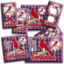 St Louis Cardinals Baseball Team Logo Light Switch Outlet Cover Wall Plate Decor - £7.47 GBP+