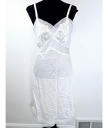 Pembrooke Vintage Nightgown Teddy S M White Sheer Lace Chiffon Satin Nyl... - $33.49 CAD