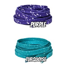 Cement Print Shoelaces for Air AJ Jordan V 5 Grape Purple Turquoise Jade - $155.30 MXN