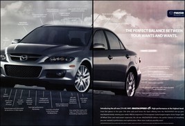 2006 Mazda Speed 6 Sports Sedan 2 Page Vintage Print Ad Gray Sky Clouds ... - £8.48 GBP