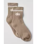 unisex half-crew sock chaussettes unisexe mI hautes Gravel/White - $24.99