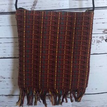 Lily crochet embroidered fringe tassel boho purse - £12.78 GBP