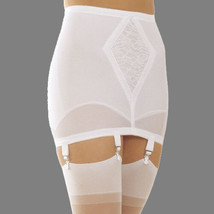 Rago 1365 Open bottom Girdle White with garters with stockings Medium Shaping - £38.77 GBP+