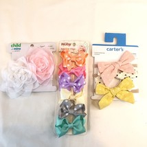 Carter&#39;s Hair Bows Pack Of 3 Bows, Pack Of 2 Flowers, Pack Of Six Nuby B... - £9.40 GBP