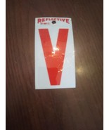 Reflective Letter &quot;V&quot; Red 3&quot; - $186.54 MXN