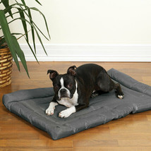 Charcoal Dog Beds Water Resistant Nylon Crate Mat Indoor Outdoor Use Pic... - £23.44 GBP+