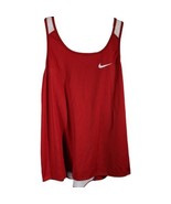Womens Racerback Tank Top Nike Training Size L Large Red and White Sleev... - £27.94 GBP