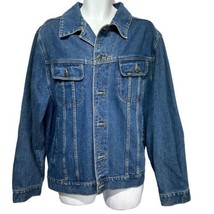 Vintage vintage Lee denim trucker jacket size L missing buttons Western ... - £31.64 GBP
