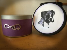 8 oz Boxer Dog Breathakingly Fragrant Hand Poured Soy Candle - £10.84 GBP
