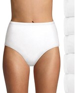 Hanes Women&#39;s High-Waisted Briefs Panties 6Pack White 11/4XL - $18.99