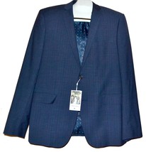 Moods of Norway Blue Plaid Men&#39;s Wool Fashionable Blazer Jacket Sz US 46... - £121.08 GBP