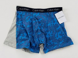 Calvin Klein CK 2-Pack Boxer Briefs Underwear Blue Camo / Grey - £54.47 GBP