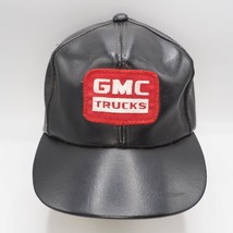 Snapback Trucker Farmer Hat GMC Trucks Patch Faux Leather - £27.23 GBP
