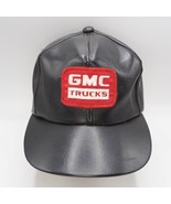 Snapback Trucker Farmer Hat GMC Trucks Patch Faux Leather - £25.89 GBP