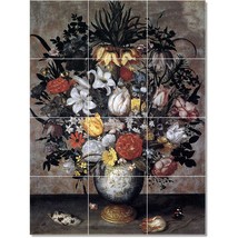 Ambrosius the Elder Bosschaert Flowers Painting Ceramic Tile Mural BTZ22137 - $120.00+